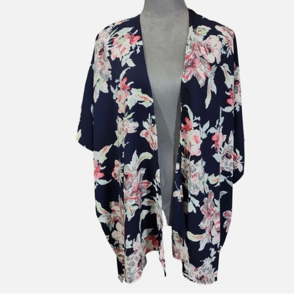 Floral Boho Kimono Duster Cardigan, Oversized, NWOT - Picture 4 of 4